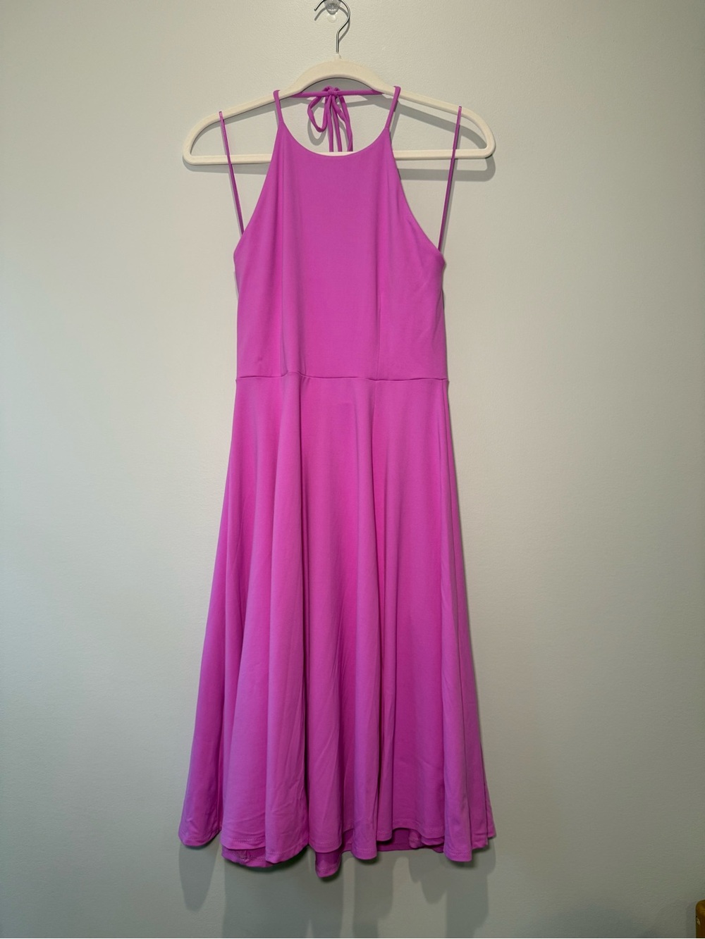 Revolve Susana Monaco Magenta Pink Soft Halter Skater Cocktail Dress - Size M